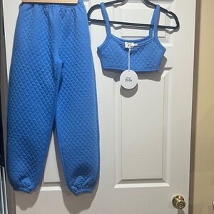 NWT Princess Polly Blue Quilted Two Piece Set
